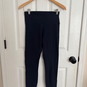 Lululemon Navy Wunder Train High Rise Tight 25in Leggings